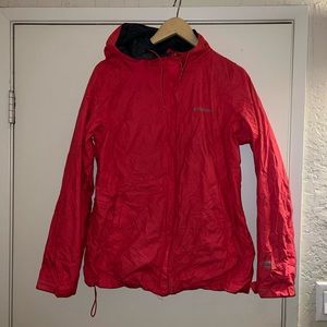 Hot pink Columbia rain jacket